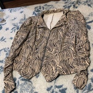 #67 Zebra Print Women's Jacket “johnpaulrichard”
